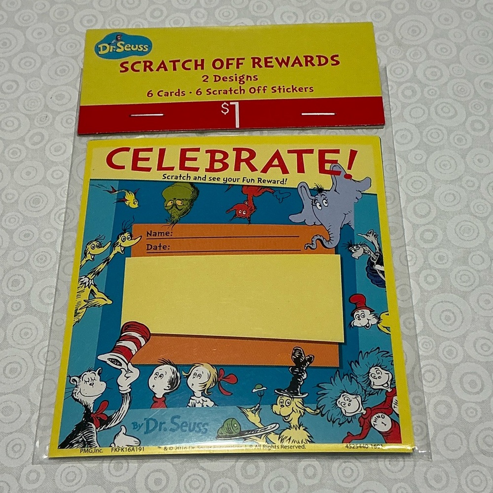 Dr. Seuss Scratch Off Rewards Cards - Red and Blue